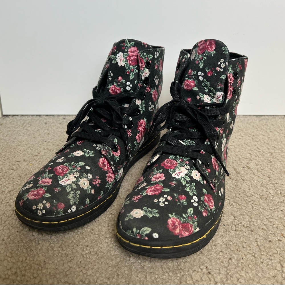 Canvas Floral Doc Martens